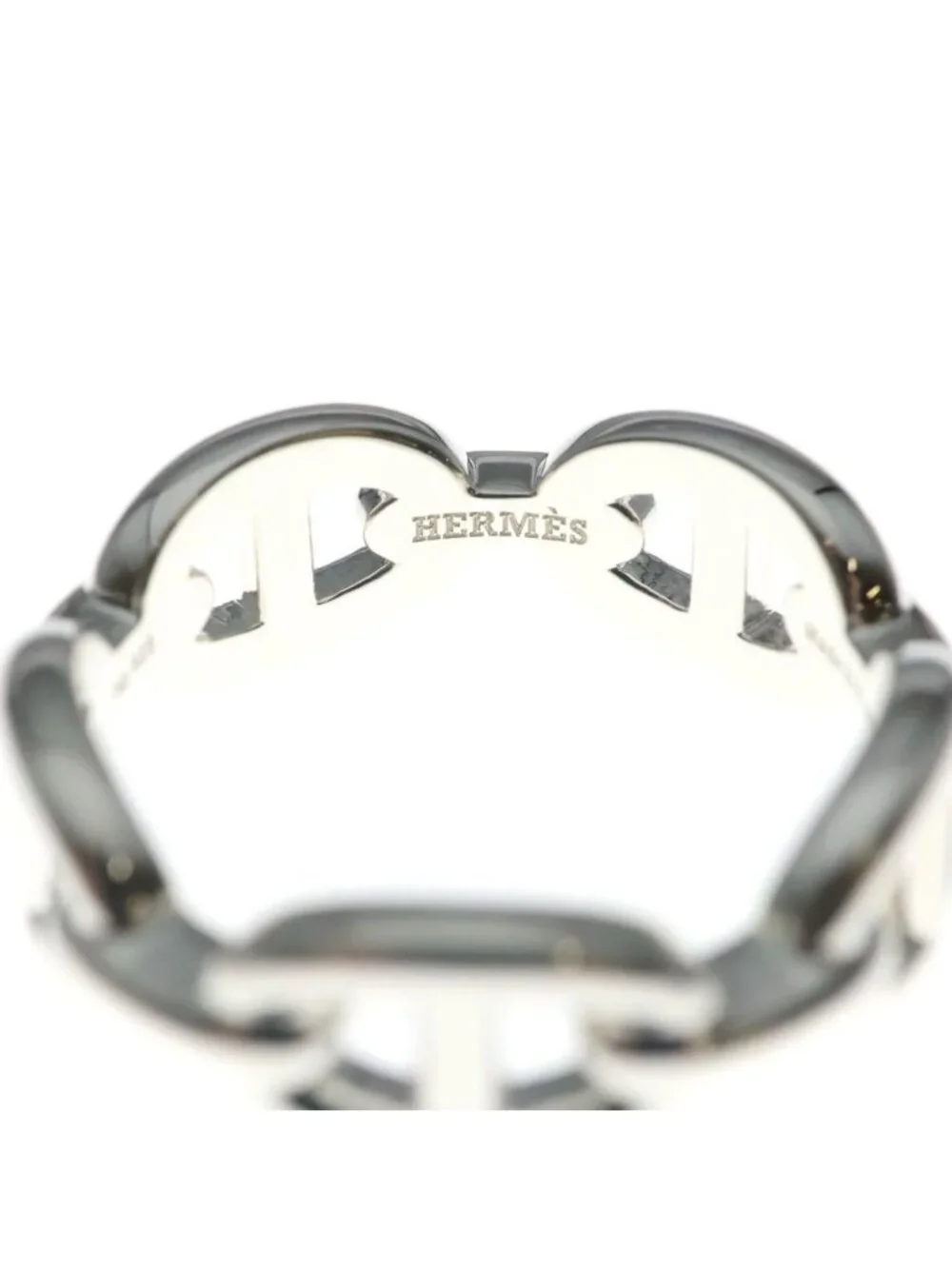 Hermes Chaine D'ancre Enchainee PM Ring 57 Silver